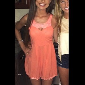 Xenia coral lace romper